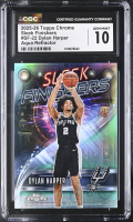 Dylan Harper 2025-26 Topps Chrome Sleek Finishers Aqua Refractor #SF-22 #167/199 RC (CGC 10) at PristineAuction.com