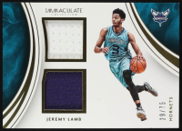 Jeremy Lamb 2015-16 Immaculate Collection Dual Memorabilia #17 #29/75 at PristineAuction.com