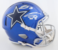 George Pickens & CeeDee Lamb Signed Cowboys Full-Size Flash Alternate Speed Helmet (2x JSA) at PristineAuction.com