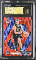 Stephen Curry 2024-25 Panini Mosaic Red Seismic #163 #294/299 (CGC 10 | Black Label) at PristineAuction.com