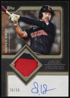 Steven Kwan 2025 Topps Flagship Autograph Patches #TFAPSK #16/30 at PristineAuction.com