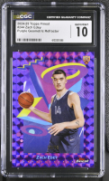 Zach Edey 2024-25 Topps Finest Purple Geometric Refractor #244 #16/50 RC (CGC 10) at PristineAuction.com