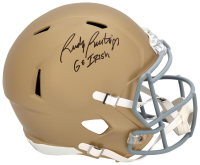 Rudy Ruettiger Signed Notre Dame Fighting Irish Full-Size Speed Helmet Inscribed "Go Irish" (Schwartz) at PristineAuction.com