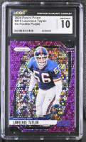 Lawrence Taylor 2024 Panini Prizm No Huddle Purple #219 #20/49 (CGC 10) at PristineAuction.com