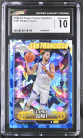 Stephen Curry 2024-25 Topps Chrome Sapphire #187 (CGC 10) at PristineAuction.com