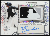 Yolbert Sanchez 2021 Leaf Trinity Patch Autographs Silver #PAYS1 #3/5 RC at PristineAuction.com