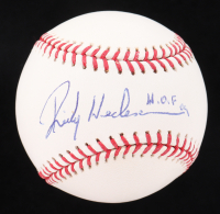 Rickey Henderson Signed OML Baseball Inscribed HOF 09" (Steiner) at PristineAuction.com