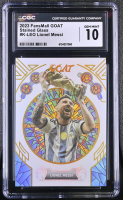 Lionel Messi 2023 FansMall GOAT Stained Glass #K-LEO (CGC 10) at PristineAuction.com