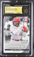 Elly De La Cruz 2023 Leaf Exclusive Edition Flags #FL-07 RC (CGC 10 | Black Label) at PristineAuction.com