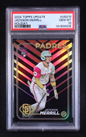 Jackson Merrill 2024 Topps Update Halloween Orange and Black Foil #US210 RC (PSA 10) at PristineAuction.com