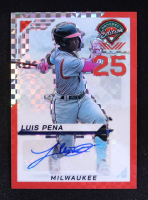 Luis Pena 2025 Panini Prospect Edition Holo Prospect Ticket Signatures Prizms Silver #190 RC at PristineAuction.com