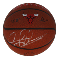 Dennis Rodman Signed Bulls Logo Basketball (Schwartz) at PristineAuction.com