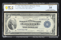 1918 $1 Boston Federal Reserve Bank Note Teehee / Burke / Bullen / Morss (PCGS Choice Very Fine 35) at PristineAuction.com