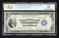 1918 $1 San Francisco Federal Reserve Bank Note Teehee / Burke / Clerk / Lynch (PCGS Choice Extremely Fine 45) at PristineAuction.com