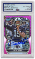 Drew Allar Signed 2022 Bowman Chrome University Pink Refractor #59 (PSA) at PristineAuction.com