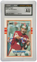 Joe Montana Signed 1989 Topps #12 (CGC) at PristineAuction.com