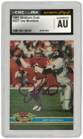 Joe Montana Signed 1991 Stadium Club #327 (CGC) at PristineAuction.com