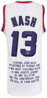 Steve Nash Signed Career Highlight Stat Jersey (Beckett) at PristineAuction.com