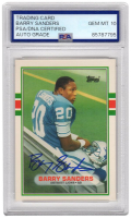 Barry Sanders Signed 1989 Topps #83T (PSA | Auto 10) at PristineAuction.com