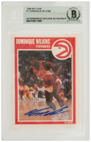 Dominique Wilkins Signed Sticker on 1989-90 Fleer #7 (BGS) at PristineAuction.com