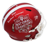 Kaelon Black Signed Indiana Hoosiers National Champions Logo Full-Size Authentic On-Field Speed Helmet Inscribed "2025 National Champs!" (Radtke) at PristineAuction.com