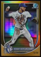 Bobby Witt Jr. 2025 Bowman Chrome Gold Refractors #7 #16/50 at PristineAuction.com