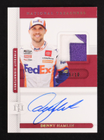 Denny Hamlin 2021 Panini National Treasures Firesuit Signatures Holo Gold #6 #06/10 at PristineAuction.com