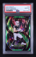 Brock Bowers 2024 Select Prizm Neon Green Shock #118 RC #361/499 (PSA 10) at PristineAuction.com