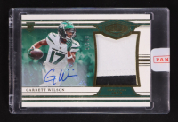 Garrett Wilson 2022 Panini Chronicles Plates and Patches Rookie Jersey Autograph Prime #4 #08/25 RC at PristineAuction.com