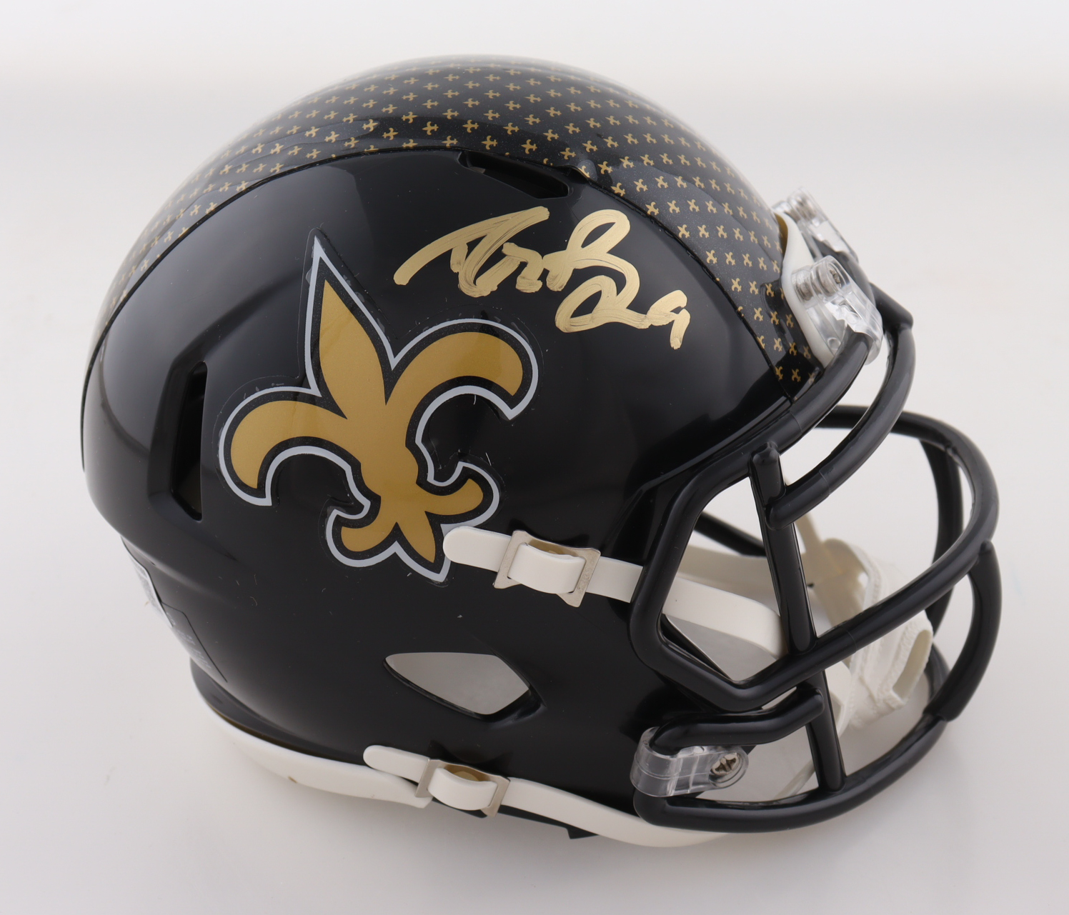 Drew Brees Signed Saints Speed Mini Helmet (Beckett) at PristineAuction.com Drew Brees Signed Saints Speed Mini Helmet (Beckett) at PristineAuction.com