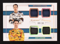 Brad Keselowski / Joey Logano 2017 Panini National Treasures Teammates Quad Materials Holo Gold #3 #08/10 at PristineAuction.com
