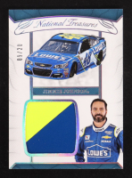 Jimmie Johnson 2017 Panini National Treasures Jumbo Sheet Metal Materials Holo Silver #1 #09/20 at PristineAuction.com