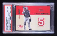 Johnny Bench 2003 Flair Greats Classic Numbers Game Used Jersey #1 (PSA 8) at PristineAuction.com