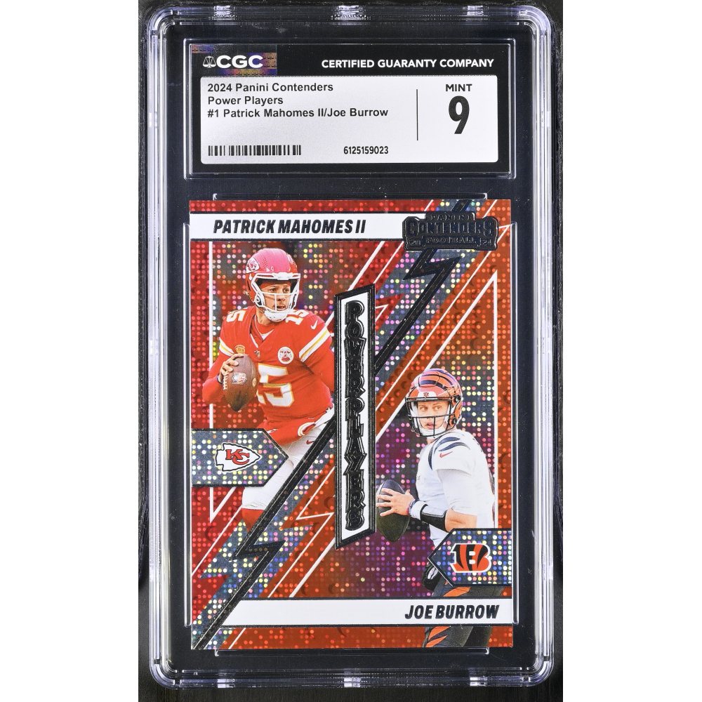 Patrick Mahomes II / Joe Burrow 2024 Panini Contenders Power Players #1 (CGC 9) at PristineAuction.com