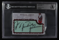 Michael Jordan Signed Oversized Custom Trading Card (BGS) at PristineAuction.com