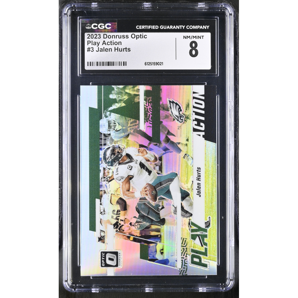Jalen Hurts 2023 Donruss Optic Play Action #3 (CGC 8) at PristineAuction.com