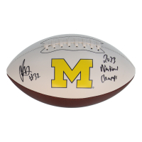 Jaylen Harrell Signed Michigan Wolverines Logo Football Inscribed "2023 National Champs" (Schwartz) at PristineAuction.com