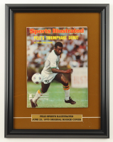1975 Pel&eacute; Rookie First Full "Sports Illustrated" Custom Framed Magazine Display with Title Plaque at PristineAuction.com