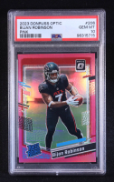 Bijan Robinson 2023 Donruss Optic Pink #206 RR RC (PSA 10) at PristineAuction.com