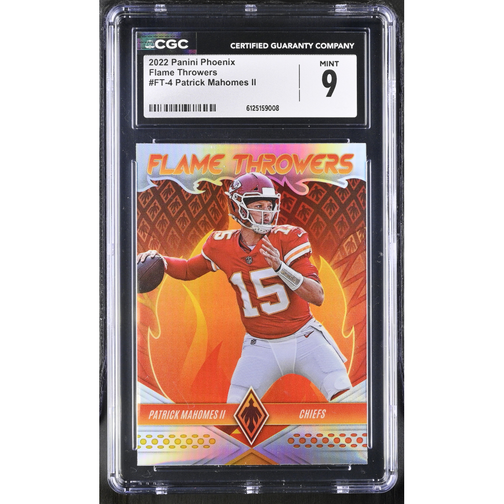 Patrick Mahomes II 2022 Panini Phoenix Flame Throwers #FT-4 (CGC 9) at PristineAuction.com