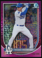 Freddie Freeman 2025 Bowman Chrome Bowman Mega Box Fuchsia Refractors #5 #106/299 at PristineAuction.com