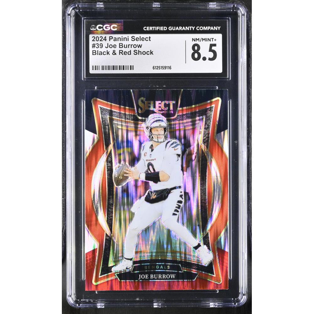 Joe Burrow 2024 Panini Select Black & Red Shock #39 (CGC 8.5) at PristineAuction.com