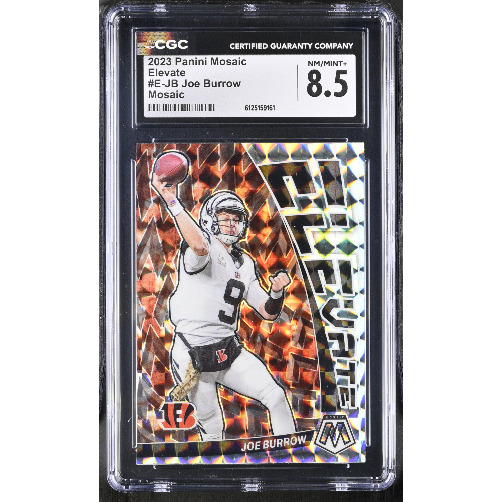 Joe Burrow 2023 Panini Mosaic Elevate Mosaic #E-JB (CGC 8.5) at PristineAuction.com
