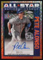 Pete Alonso 2025 Topps '90 Topps Silver Pack Chrome All Star Autographs Orange Refractors #90CASPA #08/25 at PristineAuction.com