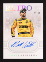Matt Kenseth 2021 Panini National Treasures Retro Signatures Holo Silver #24 #05/15 at PristineAuction.com