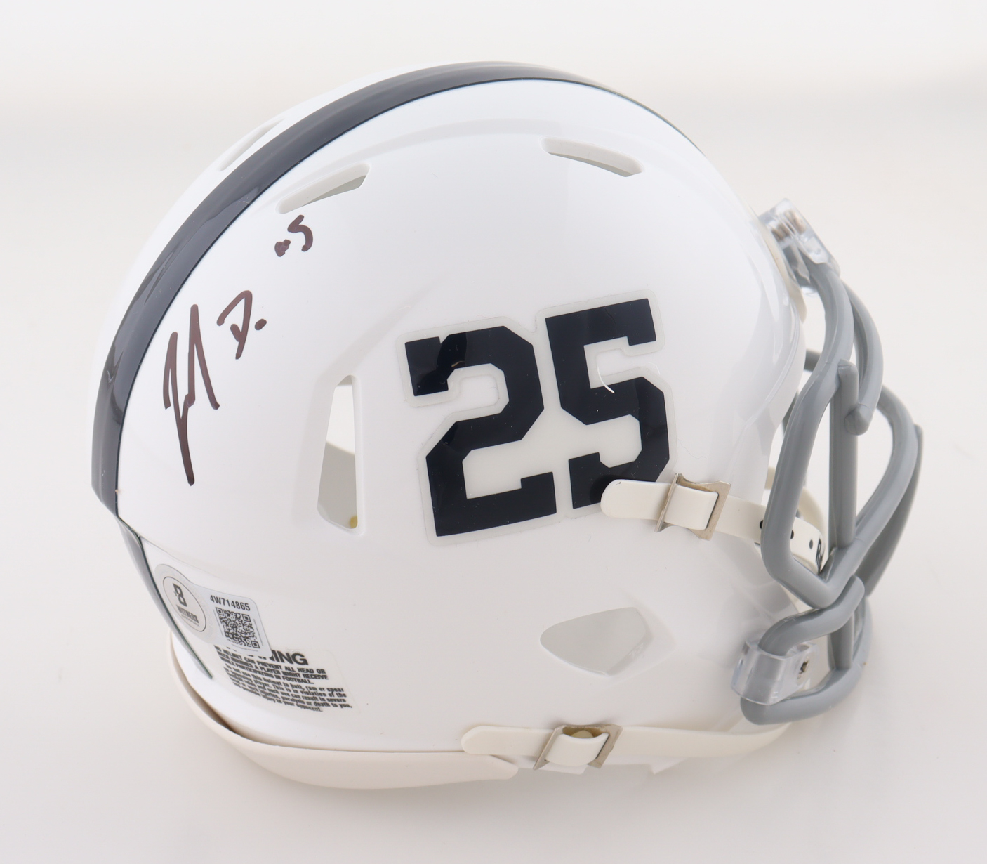 Jahan Dotson Signed Penn State Nittany Lions Speed Mini Helmet (Beckett) at PristineAuction.com Jahan Dotson Signed Penn State Nittany Lions Speed Mini Helmet (Beckett) at PristineAuction.com