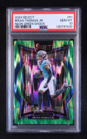 Brian Thomas Jr. 2024 Select Prizm Neon Green Shock #91 RC #157/599 (PSA 10) at PristineAuction.com