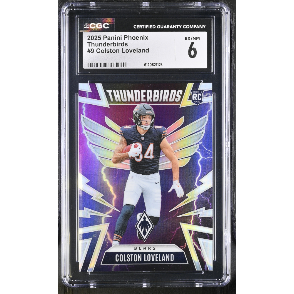 Colston Loveland 2025 Panini Phoenix Thunderbirds #9 (CGC 6) at PristineAuction.com