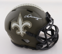 Chris Olave Signed Saints Salute to Service Alternate Speed Mini Helmet (Beckett) at PristineAuction.com
