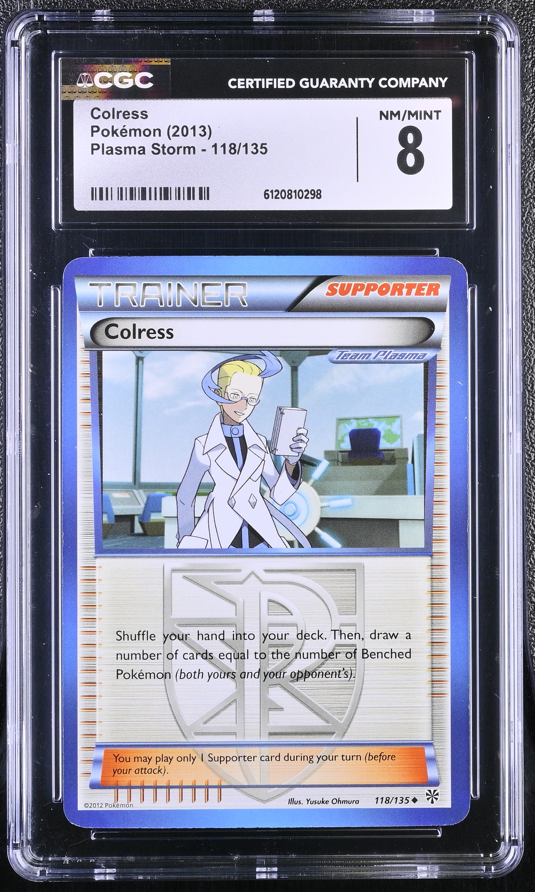 Colress 2013 Pokemon Black and White Plasma Storm #118 (CGC 8) at PristineAuction.com Colress 2013 Pokemon Black and White Plasma Storm #118 (CGC 8) at PristineAuction.com
